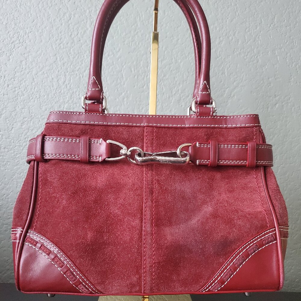 Coach Hampton Satchel F11208 Burgundy